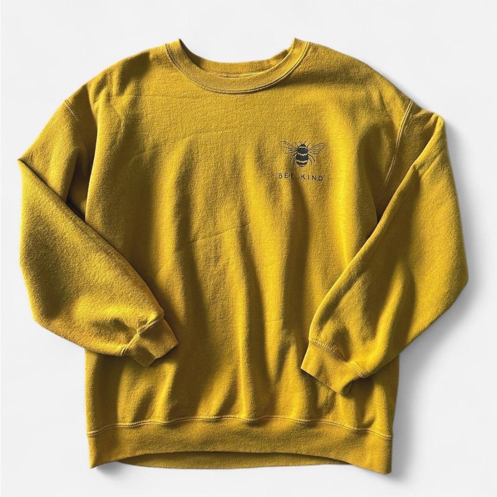 Bee Kind yellow crewneck sweatshirt